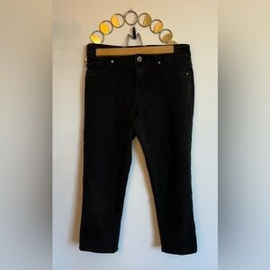 1822 Denim Womens Jean Skinny Stretch  Black Jeans Size 8 Mid Rise Ankle Jeans